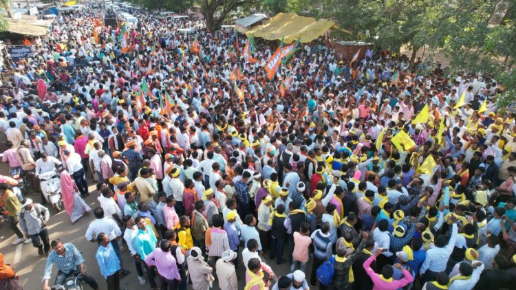श्री फग्गन सिंह कुलस्ते के नामांकन में  उमड़ा सैलाब