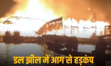 Fire in Dal lake: कश्मीर की मशहूर डल झील की बोट्स में अचानक उठने लगी आग की लपटें, पर्यटकों में दहशत