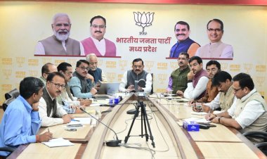 मतगणना के पूर्व की तैयारियों को लेकर भारतीय जनता पार्टी के प्रदेश अध्यक्ष, सांसद श्री विष्णु दत्त शर्मा ने की बैठक