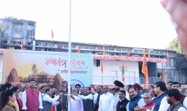 गणतंत्र दिवस पर प्रदेश अध्यक्ष ने भाजपा प्रदेश कार्यालय में किया झंडावंदन