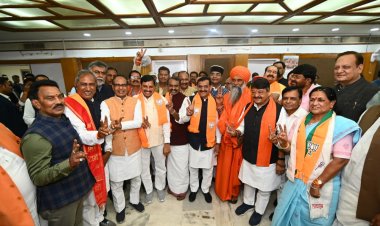 भारतीय जनता पार्टी के चारों राज्यसभा उम्मीदवारों ने जमा किए नामांकन फॉर्म