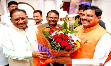 मुख्यमंत्री डॉ. यादव ने छत्तीसगढ़ के मुख्यमंत्री से की सौजन्य भेंट