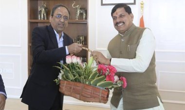मुख्यमंत्री डॉ. यादव से एल एन्ड टी के अध्यक्ष श्री एस. एन. सुब्रमण्यम ने की भेंट