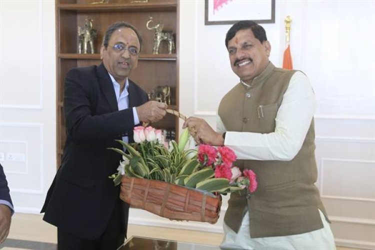 मुख्यमंत्री डॉ. यादव से एल एन्ड टी के अध्यक्ष श्री एस. एन. सुब्रमण्यम ने की भेंट