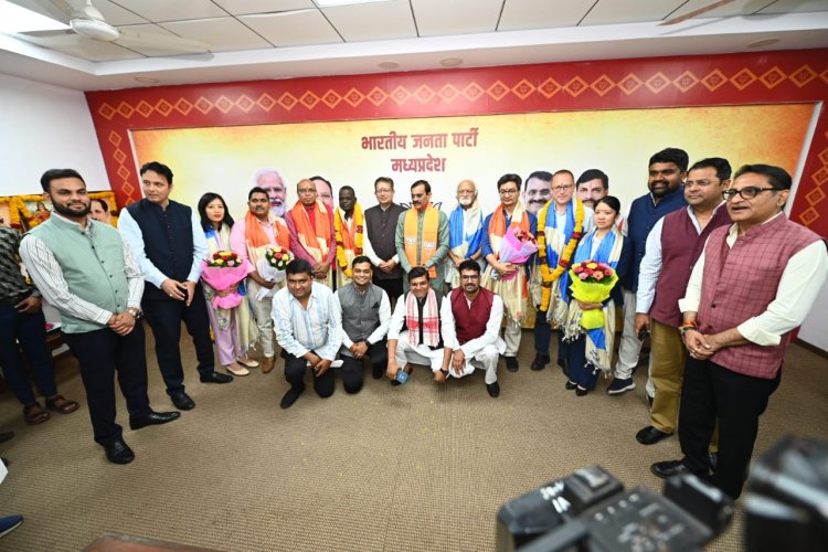 6 देशों के प्रतिनिधिमण्डल ने भाजपा प्रदेश अध्यक्ष से की मुलाकात