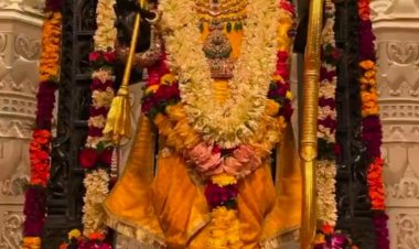 रायपुर : जन्माष्टमी के अवसर पर ननिहाल से भेजे गए विशेष परिधान से सुशोभित हुए अयोध्या में श्रीरामलला