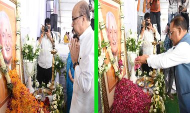 रायपुर : स्व. श्री श्याम पाण्डेय के तेरहवीं कार्यक्रम में शामिल हुए राज्यपाल एवं मुख्यमंत्री