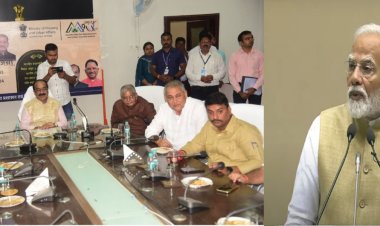 रायपुर : प्रधानमंत्री श्री नरेन्द्र मोदी ने वीडियो कॉन्फ्रेसिंग से भटगांव जल प्रदाय योजना का किया शिलान्यास