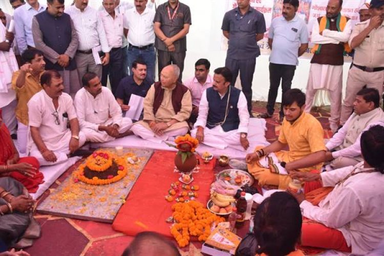 उप मुख्यमंत्री ने ग्राम हर्दी नं. एक में गौअभयारण्य का किया भूमिपूजन