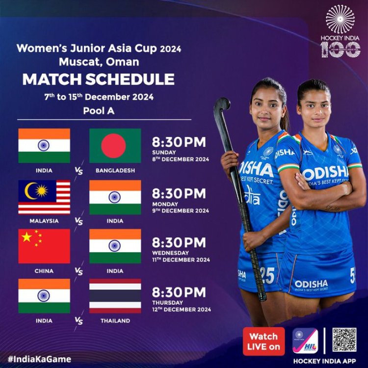 आज से ओमान की राजधानी मस्‍कट में शुरू हो रहा है जूनियर महिला एशिया हॉकी कप