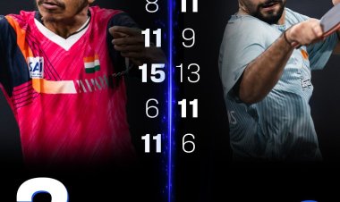 टेबल टेनिस: डब्ल्यूटीटी स्टार कंटेंडर 2025 में भारत के अनिर्बान घोष ने ईरान के नवीद शम्स को 3-2 से हराया