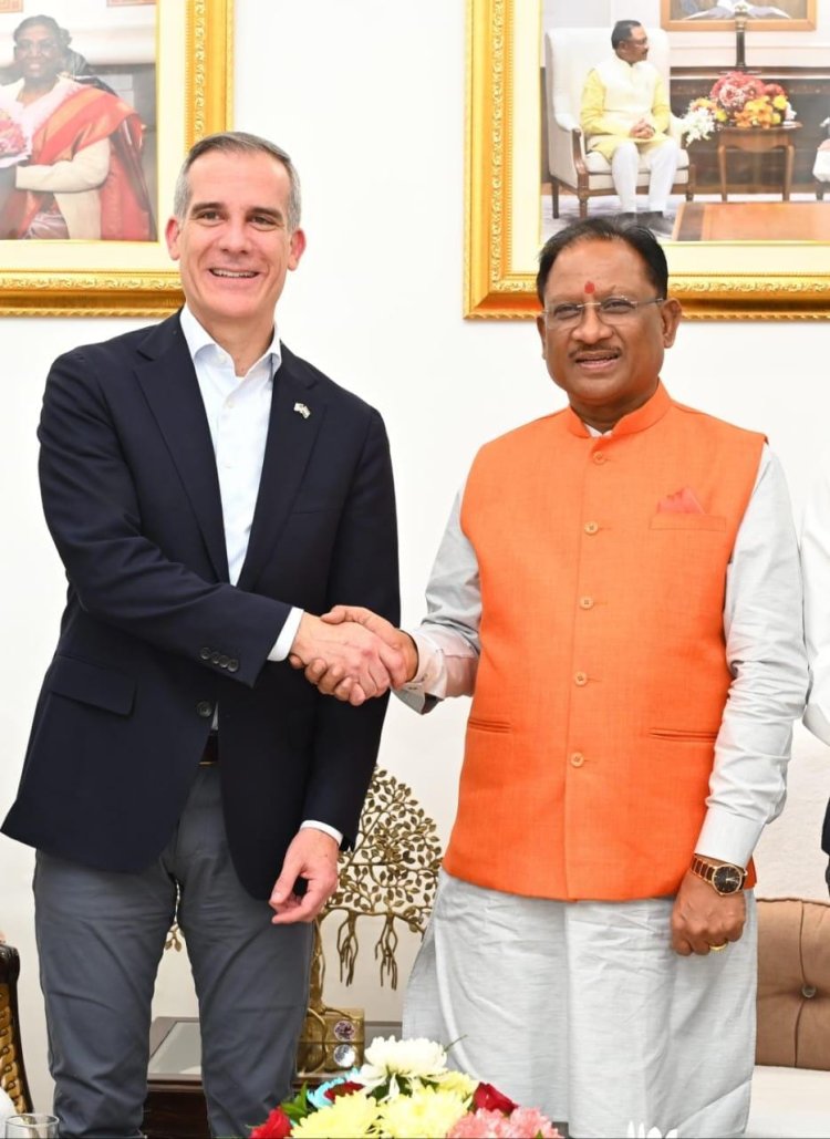 रायपुर : मुख्यमंत्री श्री विष्णु देव साय से मिले अमेरिकी राजदूत श्री एरिक गार्सेटी
