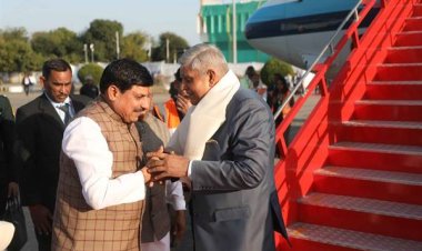 उप राष्ट्रपति श्री धनखड़ का मुख्यमंत्री डॉ. यादव ने किया स्वागत