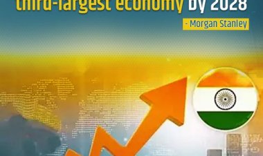भारत 2028 तक जर्मनी को पीछे छोड़ते हुए दुनिया की तीसरी सबसे बड़ी अर्थव्यवस्था बन जाएगा: मॉर्गन स्टेनली की रिपोर्ट