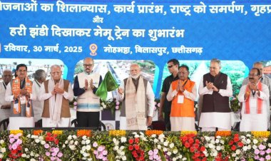 रायपुर : प्रधानमंत्री श्री नरेन्द्र मोदी ने अभनपुर-रायपुर मेमू ट्रेन सेवा का हरी झंडी दिखाकर किया शुभारंभ