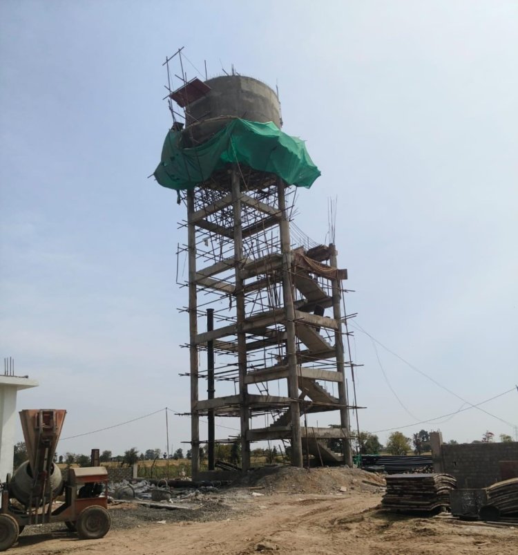 नेमावर में जल प्रदाय परियोजना का कार्य प्रगति पर