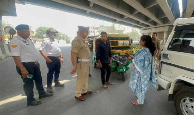 कन्नौज जिले में संयुक्त वाहन चेकिंग अभियान में 8 वाहन सीज और 72 के काटे गए चालान