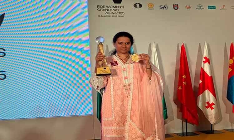 भारतीय शतरंज ग्रैंडमास्टर कोनेरू हम्पी ने पुणे फिडे महिला ग्रां. प्री. प्रति‍योगिता का खिताब जीता