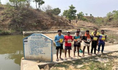 रायपुर : नाला में बने चेक डेम से पानी को तरसते किसानों के चेहरे पर आई मुस्कान