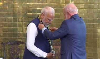 प्रधानमंत्री मोदी को ब्राज़ील के सर्वोच्च नागरिक सम्मान से किया गया सम्मानित