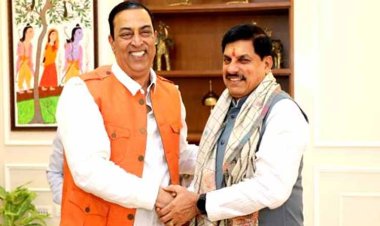 मुख्यमंत्री डॉ. यादव से फिल्म अभिनेता श्री विंदु दारा सिंह ने की सौजन्य भेंट