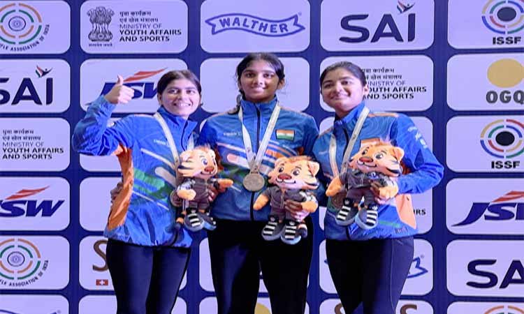 ISSF जूनियर वर्ल्ड कप 2025: महिलाओं की 50 मीटर प्रोन राइफल में भारत ने झटके सभी पदक