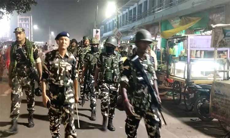 शेखपुरा में विधानसभा चुनाव को लेकर पुलिस मुस्तैद, अर्धसैनिक बलों के साथ किया गया फ्लैग मार्च