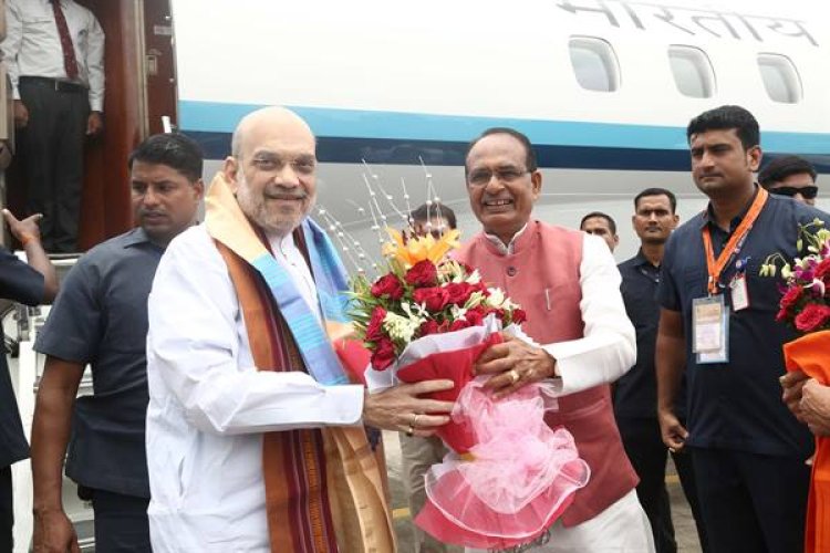 केन्द्रीय गृह मंत्री श्री शाह का भोपाल आगमन पर स्वागत