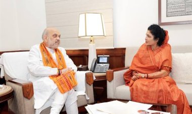 केन्द्रीय गृह मंत्री श्री अमित शाह से राज्यमंत्री श्रीमती गौर ने की सौंजन्य भेंट