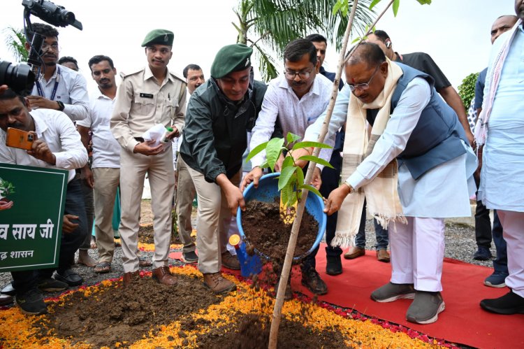 रायपुर : मुख्यमंत्री ने आम का पौधा रोपकर बस्तर ज़िले में की एक पेड़ माँ के नाम महावृक्षारोपण अभियान की शुरुआत
