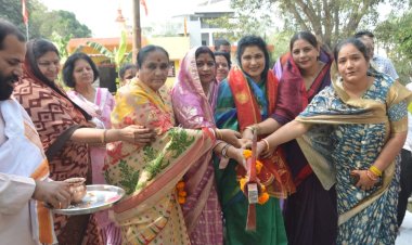 एक करोड़ 24 लाख के सात विकास कार्यों का किया भूमि-पूजन
