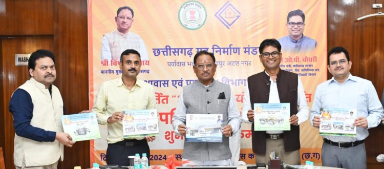 रायपुर : सभी के लिए आवास : मुख्यमंत्री श्री साय ने छत्तीसगढ़ गृह निर्माण मंडल की 7 आवासीय परियोजनाओं का किया शुभारम्भ