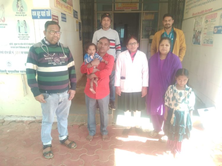 नर्मदापुरम- शासन की योजना से 6 माह की बच्ची भाव्या का हुआ सफल ऑपरेशन