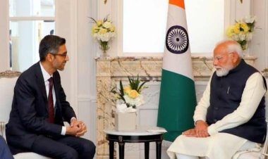 प्रधानमंत्री नरेंद्र मोदी ने गूगल के सीईओ सुंदर पिचाई से मुलाकात की