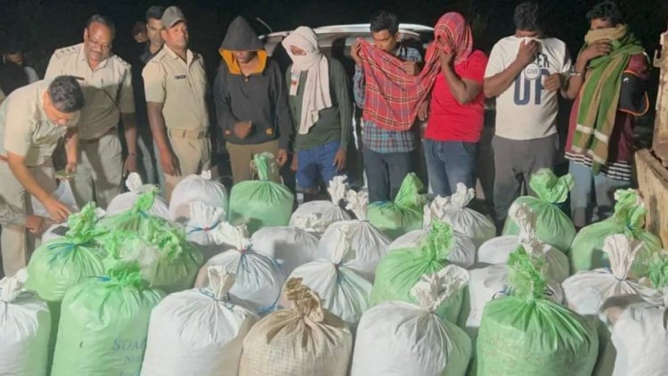 7 क्विंटल गांजे के साथ 6 तस्कर गिरफ्तार