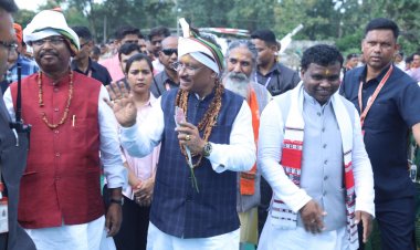 रायपुर : मुख्यमंत्री का नरहरपुर आगमन पर किया गया आत्मीय स्वागत