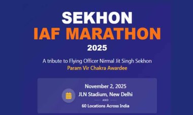 वायुसेना प्रमुख ने दिल्ली से सेखों मैराथन 2025 को झंडी दिखाकर रवाना किया